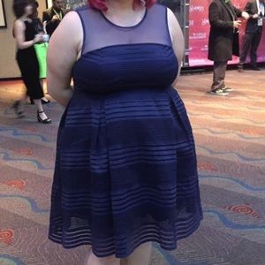 Navy Striped Torrid Dress. Worn Once!